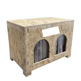 Reyo Kedi Evi Dış Ortam Uygun Ahşap Kedi Evi Double OSB 61x41x36 cm
