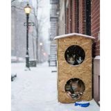 Reyo Kedi Evi Dış Ortam Uygun Ahşap Kedi Evi Dublex Osb 66X39x32 Cm - Cat10