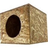 Reyo Kedi Evi Dış Ortam Uygun Ahşap Kedi Evi Osb 36X34X32 cm - Kahverengi