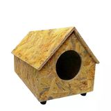 Reyo Kedi Evi Dış Ortam Uygun Ahşap Kedi Evi OSB 55x40x40 cm - CAT33