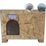 Reyo Kedi Evi Dış Ortam Uygun Ahşap Kedi Evi OSB 61x41x36 cm