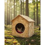 Reyo Kedi Evi Dış Ortam Uygun Ahşap Osb 40 x 35 x 30 cm - CAT16