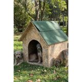 Reyo Köpek Kulübesi Büyük Boy Osb Xl Yeşil Çatılı 100X100x78 Cm