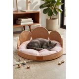 Reyo Max Design Maxie Queen Su Geçirmez Kedi Yuvası ve Köpek Yatağı Pudra