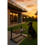 Reyo OK-AY Store Aybisev XL Ayarlanabilir Köpek Mama Su Kabı Standı Büyük Irk Metal Stand Si