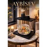 Reyo OK-AY Store Exclusive Modern Fanus Işıklı Beta Akvaryum ve Fanus Siyah-Siyah