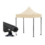 Reyo Outdoors Premium Serisi Altıgen Profil Krem 3x3 Katlanır Makaslı Çardak