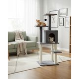 Reyo Pet Double Step Kedi Tırmalama Evi, Kedi Ağacı ve Oyun Platformu, Jüt İpli Tırmalama Direkli