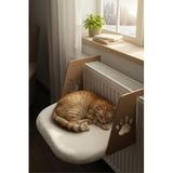 Reyo Pet Kalorifer Petek Radyatöre Asılabilen Kedi Köpek Yatağı Peluş Beyaz 50x35 cm