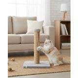 Reyo Pet Kedi Tırmalama Tahtası 42 cm Gri, Jüt İpli Tırmalama Direği