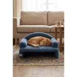 Reyo Pet Peluş Kedi Oturma Koltuğu Kedi Yatağı Lacivert