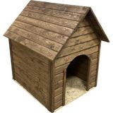 Reyo Pet Suya Soğuğa Dayanıklı Lüks Büyük Boy Ahşap Köpek Kulübesi Sokak Köpek Evi 100x100x78 cm Cev