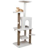 Reyo Pet Y01 Salıncaklı Yuvalı Lüx Kedi Tırmalama Oyun Evi Beyaz