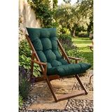 Reyo Puf Minderli Ahşap Kademeli Şezlong Bahçe&balkon&teras&plaj Katlanır Şezlong Ceviz Yeşil - Açık Ölçüleri (Orta Kademe): Uzunluk=85cm Yükseklik=80cm Genişlik=60cm