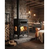 Reyo Reyo Stove Kemah Üç Camlı Yan Kapak Fırınlı Döküm Şömine Soba