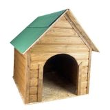 Reyo Soğuğa Suya Dayanıklı Lüks Büyük Boy Ahşap Köpek Kulubesi Yeşil