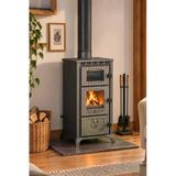 Reyo Stove Kambo Camlı Fırınlı Döküm Tuğlalı Şömine Soba