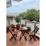 Reyo Wood Premium 2+1 Ahşap Bistro Masa Sandalye Seti - 50 x 50 - Acı Kahverengi