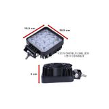 reyoto 16 Ledli Projektör Kare Lamba Cob Ledli Kalın Kasalı 12-110 Volt