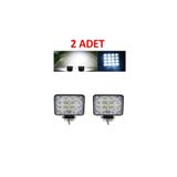 reyoto Off Road Beyaz Işık Sis Farı Lambası -2'li Paket 16 Led Kare 12-24v 48 Watt