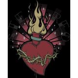 Reysa Tasarım Alevli Kalp Sticker 10x10 cmRenkli Sticker