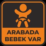 Reysa Tasarım Arabada Bebek Var Sticker 10x10 cmRenkli Sticker
