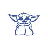 Reysa Tasarım Baby Yoda Araba Stickeri 17x17 Cm Mavi