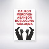 Reysa Tasarım Balkon Merdiven Asansör Boşluğuna Yaklaşma 21X35 Arkası Yapışkanlı Levha