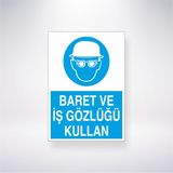 Reysa Tasarım Baret ve İş Gözlüğü Tak 21X30 cm Yapışkanlı Levha