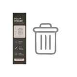 Reysa Tasarım Çöp Kovası Mat Gri Dekoratif Folyo Sticker 14x14 cm