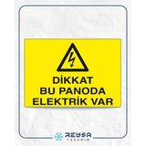 Reysa Tasarım Dikkat Bu Panoda Elektrik Var Sticker 20X28 Cm