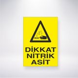 Reysa Tasarım Dikkat Nitrik Asit 21X30 cm Yapışkanlı Levha