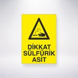 Reysa Tasarım Dikkat Sülfirik Asit 21X30 cm Yapışkanlı Levha