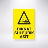 Reysa Tasarım Dikkat Sülfirik Asit Sticker 20X28 Cm
