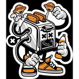 Reysa Tasarım Ekmek Kızartma Makinesi Sticker 10x10 cmRenkli Sticker