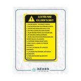 Reysa Tasarım Elektrik Pano Kullanım Talimatı Sticker 20X28 Cm