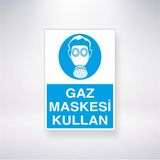 Reysa Tasarım Gaz Maskesi Kullan 21X30 cm Yapışkanlı Levha