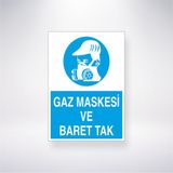 Reysa Tasarım Gaz Maskesi ve Baret Tak 21X30 cm Yapışkanlı Levha