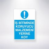 Reysa Tasarım Iş Bitiminde Koruyucu Malzemeni Yerine Koy 21X30 cm Yapışkanlı Levha
