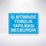 Reysa Tasarım Iş Bitiminde Temizlik Yapılması Mecburidir 21X30 cm Yapışkanlı Levha