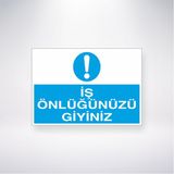 Reysa Tasarım Iş Önlüğünüzü Giyiniz 21X30 cm Yapışkanlı Levha