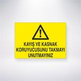 Reysa Tasarım Kayış ve Kasnak Koruyucusu Takmayı Unutmayınız 21X30 cm Yapışkanlı Levha