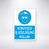 Reysa Tasarım Koruyucu İş Gözlüğü Kullan 21X35 Arkası Yapışkanlı Levha