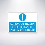 Reysa Tasarım Koruyucu Tozluk, Kolluk, Başlık, Önlük Kullanınız 21X30 cm Yapışkanlı Levha