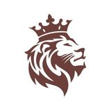 Reysa Tasarım Kral Taçlı Aslan Sticker 17x17 Cm Kahverengi