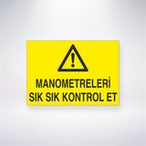 Reysa Tasarım Manometreleri Sık Sık Kontrol Et 21X30 cm Yapışkanlı Levha
