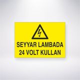 Reysa Tasarım Seyyar Lambada 24 Volt Kullan 21X30 cm Yapışkanlı Levha