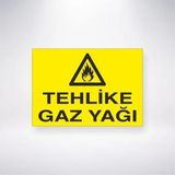 Reysa Tasarım Tehlike Gaz Yağı Sticker 20X28 Cm