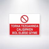 Reysa Tasarım Torna Tezgahında Çalışırken Bol Elbise Giyme 21X30 cm Yapışkanlı Levha