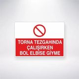 Reysa Tasarım Torna Tezgahında Çalışırken Bol Elbise Giyme Sticker 20X28 Cm